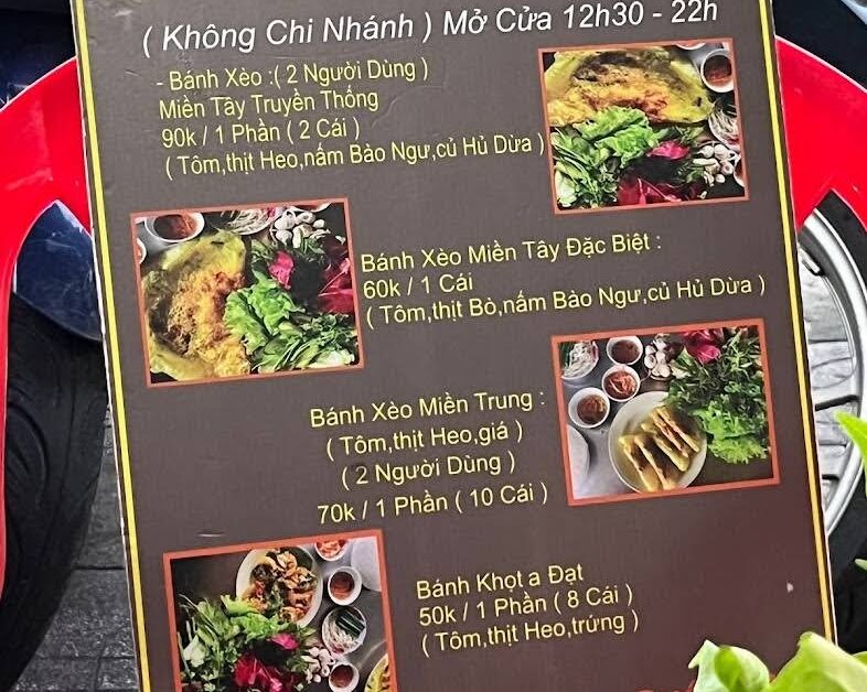 Bánh xèo rau rừng A Đạt