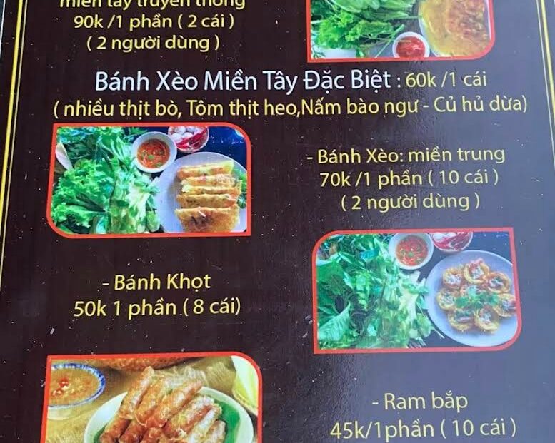 Bánh xèo rau rừng A Định