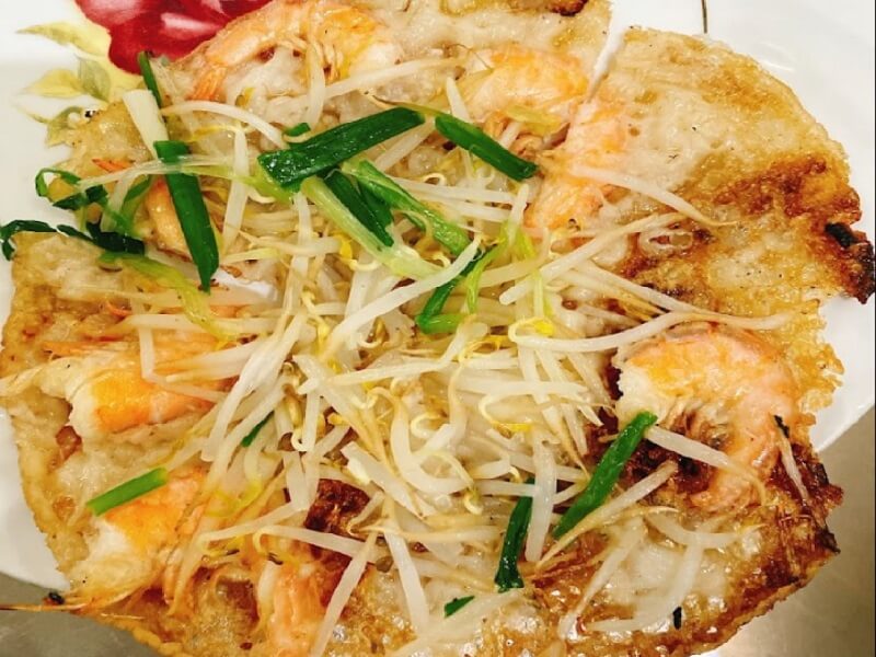 Bánh xèo tôm nhảy